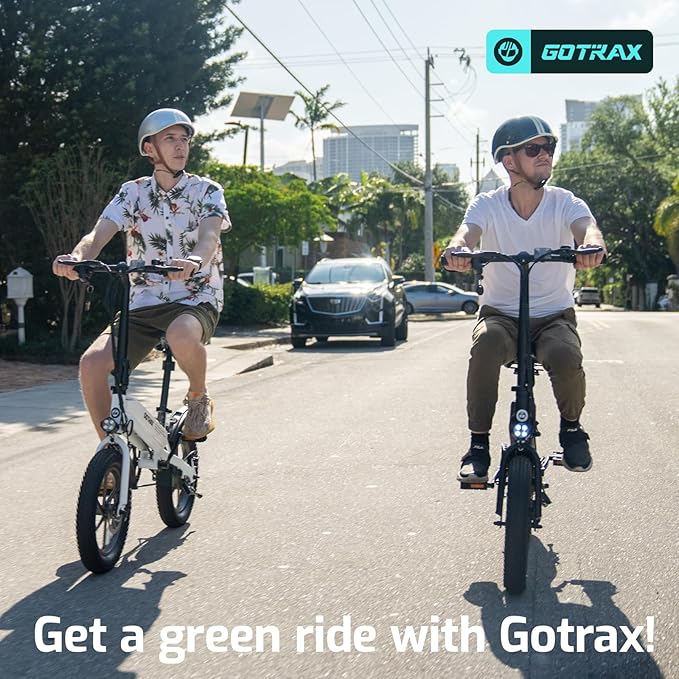 Gotrax S3 Electric Bike, 16x3.0 Fat Tire Electric Bicycle Adults, 750W Peak Motor, Max Range 25 Miles, Up to 20 Mph, Removable Battery, Adjustable Seat, Folding Electric Bike for Adults/Teens 13+