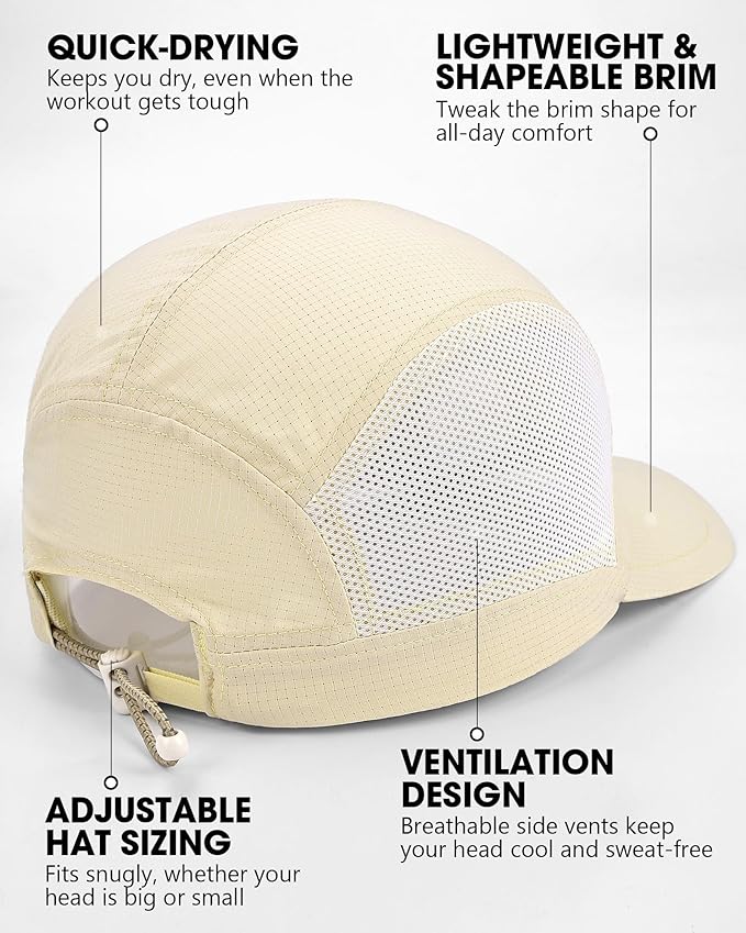 GXCROR Performance Baseball Cap for Men & Women - UPF 50+ Running Hat, Lightweight Quick-Dry Sports Hat for Golf, Hiking, Gym
