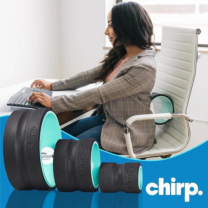 Chirp Wheel Foam Roller - Targeted Back & Neck Pain Relief, Muscle Massage, Trigger Point Therapy, High-Density Foam Tool for Physical Therapy, Stretching & Exercise, 500lbs Capacity, 3-Pack Mint