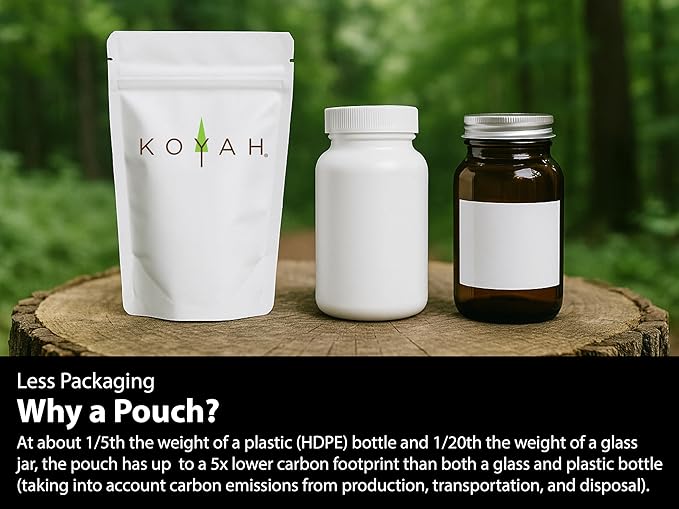 KOYAH - Organic USA Kale Powder (Equivalent to 30 Cups Fresh): Freeze-dried, Whole-Leaf Powder