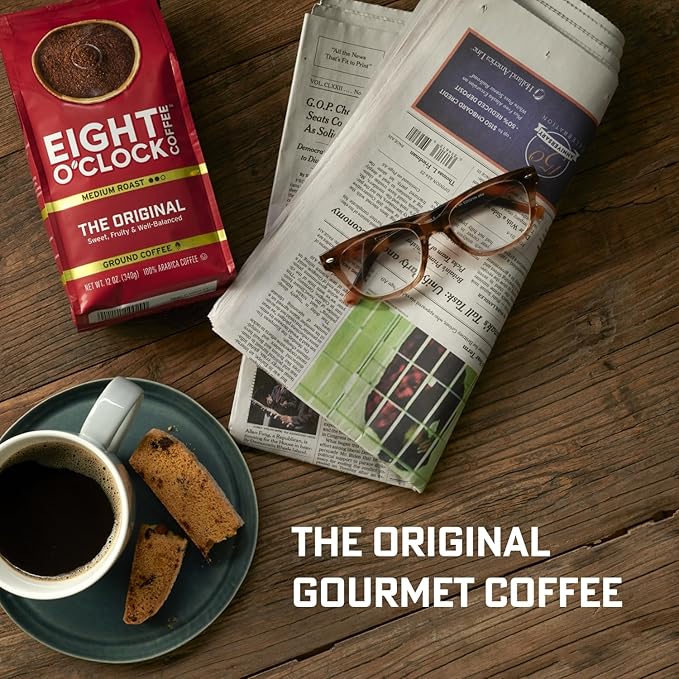 Eight O'Clock Coffee Donut Shop Ground Coffee, Light Roast, 11 Ounce (Pack of 1)