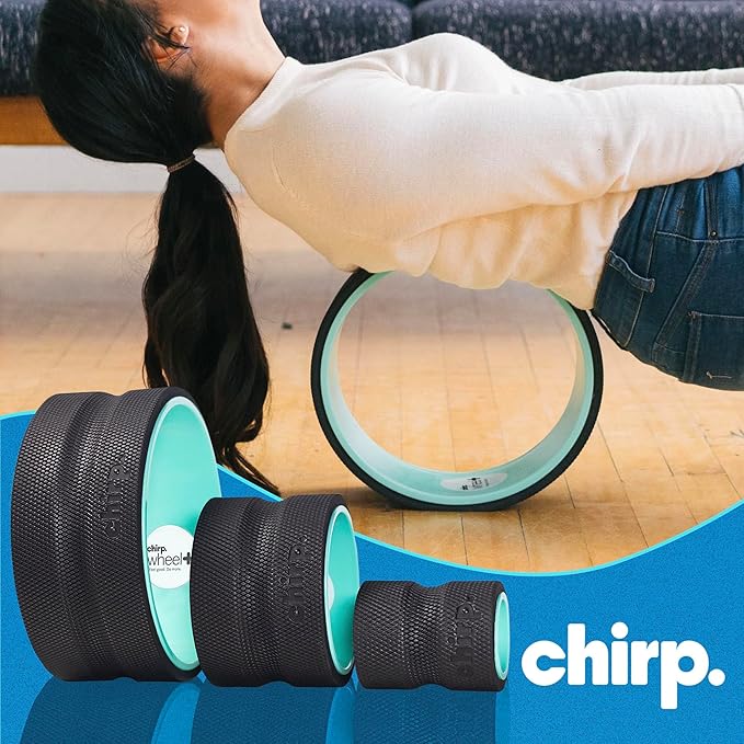 Chirp Wheel Foam Roller - Targeted Back & Neck Pain Relief, Muscle Massage, Trigger Point Therapy, High-Density Foam Tool for Physical Therapy, Stretching & Exercise, 500lbs Capacity, 3-Pack Mint