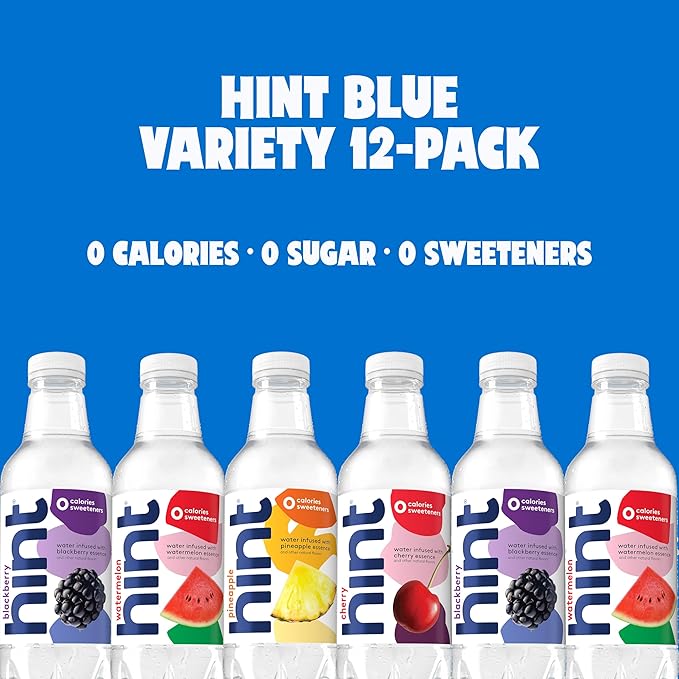 Hint Fruit-Infused Bottled Water Bundle, Best Sellers Variety Pack - Sugar Free Flavored Water with Zero Calories, Natural Fruit Essences, and No Artificial Sweeteners - 16 Fl Oz (Pack of 24)
