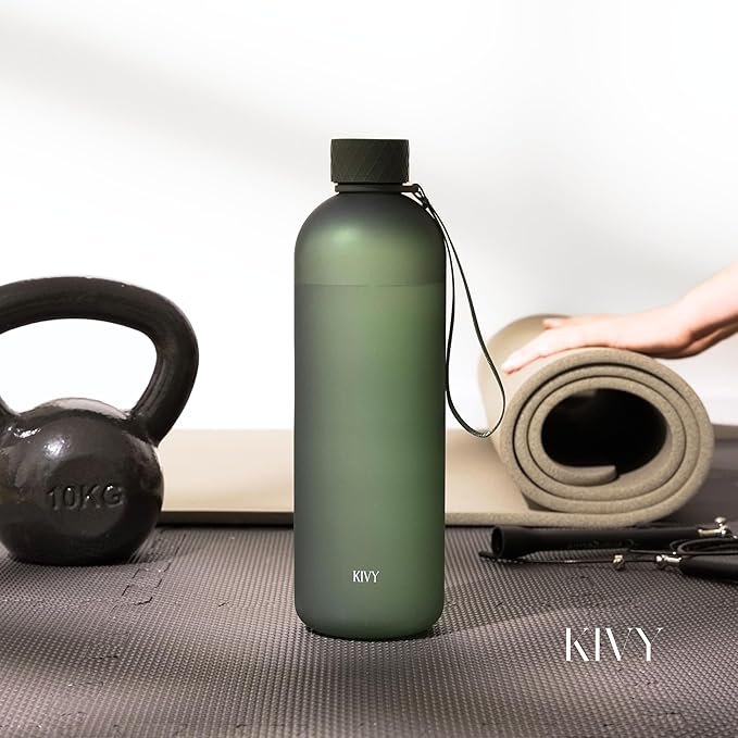 KIVY Slim Water Bottle 50oz [Lightweight & Shatterproof] - Reusable Tritan Water Bottle - Leak Proof Water Bottle for Women & Men - No Spill - Dishwasher Safe‚
