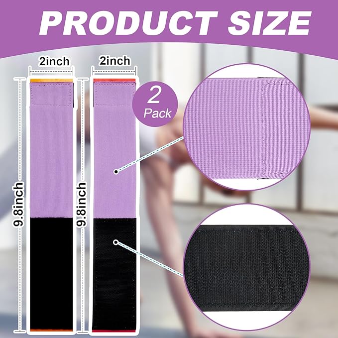 Shappy 2 Pairs Gymnastics Sticky Toes Tumbling Equipment, Cheer Coach Essentials, Back Handspring Helper for Stunt Coach, Athlete Adjustable Bands, Help Training Back Flip Tuck