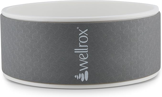 12-Inch Yoga Wheel - Back Cracker, Roller for Pain Relief - Grey