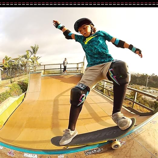 187 Killer Pads Six Pack Pad Set, Elbow Pads, Knee Pads, and Wrist Guards - Ideal for Skateboarding, Roller Skating, and Inline Skating