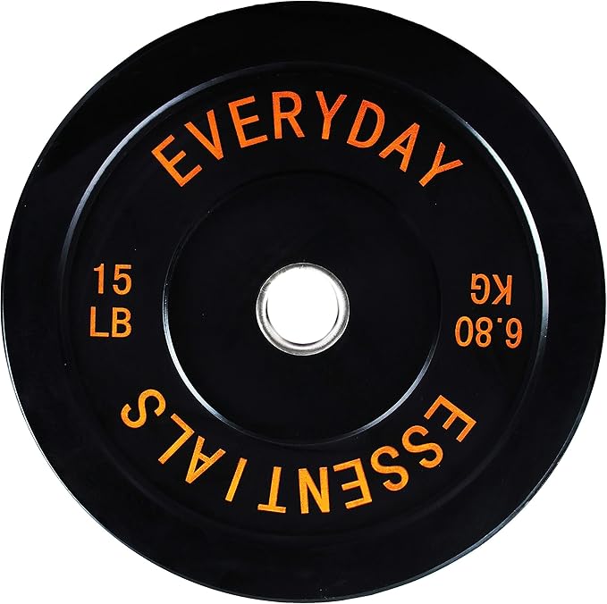 2-Inch Olympic Bumper Plates, Perfect Weight Plates for Weightlifting and Strength Training, Multiple Weights Available