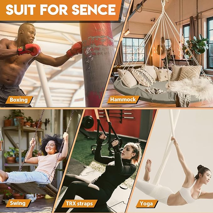 I Beam Clamp Hanger Mount, Heavy Duty Steel Beam Clamp, Heavy Punching Boxing Bag Hanger 5600LB Maximum Bearing Capacity H beam clamp hanger for Boxing Muay Thai MMA Training Gym Swing Trapeze Hammock