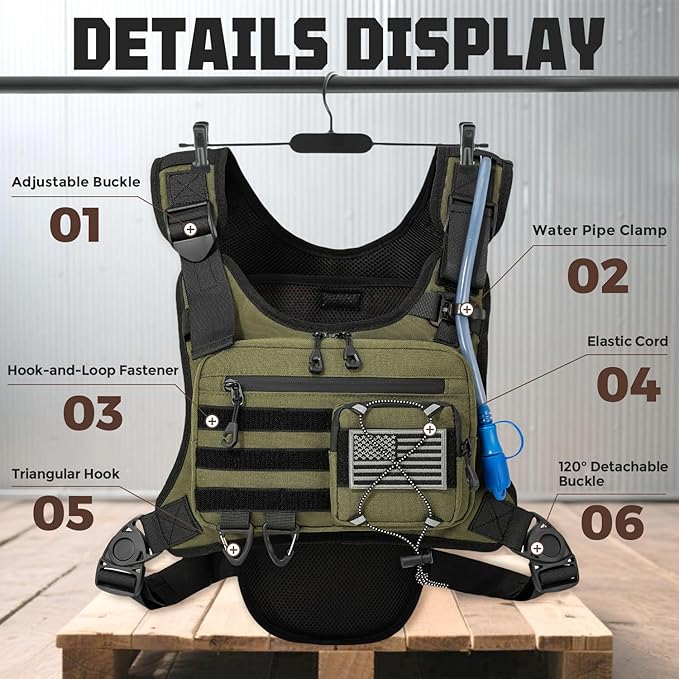 Hydration Vest with 2L Water Bladder for Men and Women,Lightweight Adjustable Hydration Backpack,Reflective Running Hydration Chest Bag for Hiking Climbing Cycling