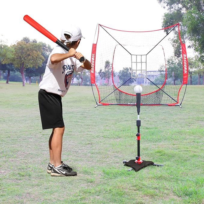 Baseball Tee for Kids,Youth Stand Set,Teeball Set,Youth Baseball,Softball Batting Tee Set,Easy Adjustable Height