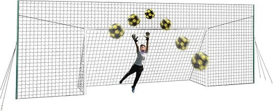 3-in-1 Soccer Training Rebounder & Goal Backstop Net - Soccer Goal for Volley, Passing, Solo Training - Outdoor Sports, Backyard Games