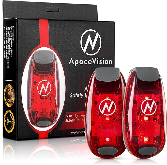 LED Safety Light (2 Pack) - Clip On Strobe/Running Lights for Runners, Dog, Bike, Walking, Boat, Kayak, Stroller and More - High Visibility Accessories for Your Reflective Gear, Bicycle