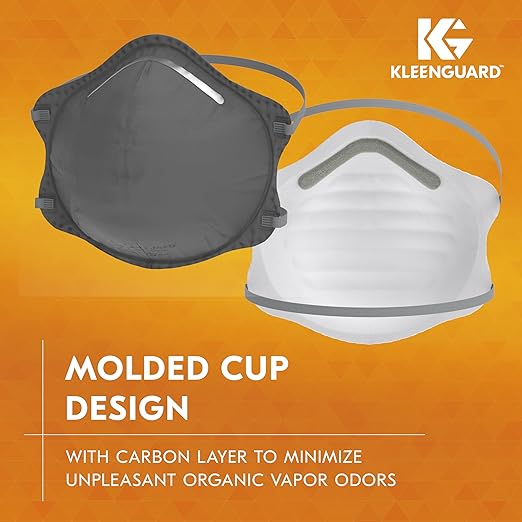 Kleenguard™ 3300 Series OV N95 Particulate Respirator (54629), RA3316 Molded Cup Style, NIOSH-Approved, Regular Fit, Grey (20 Respirators/Box)