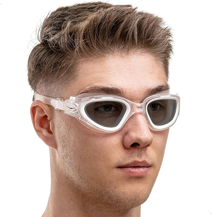 AqtivAqua Swimming Goggles, DX Wide View Swim Goggles for Adult Men Women, Anti Fog No Leaking