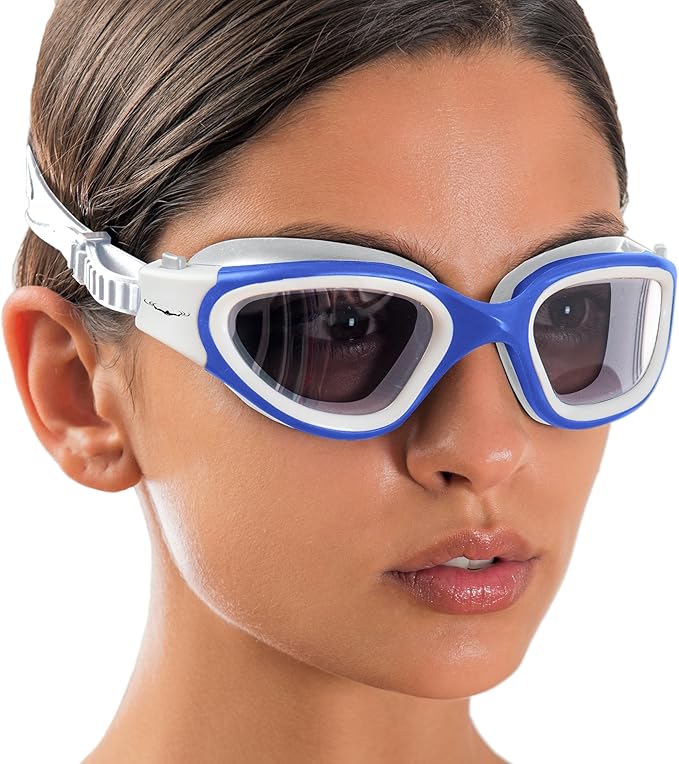 AqtivAqua Swimming Goggles, DX Wide View Swim Goggles for Adult Men Women, Anti Fog No Leaking