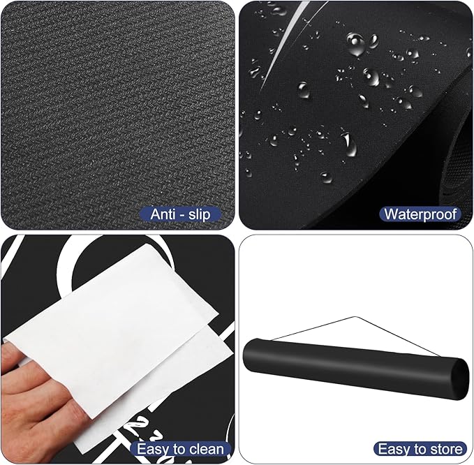 Abdominal Exercise Mat Ab Workout Mat Rubber Non-Slip Abdominal Exercise Mat Ab Roller Mat 71”X 23.6” Heavy Ab Training Mat AB Workout Must Have for Fitness Gym