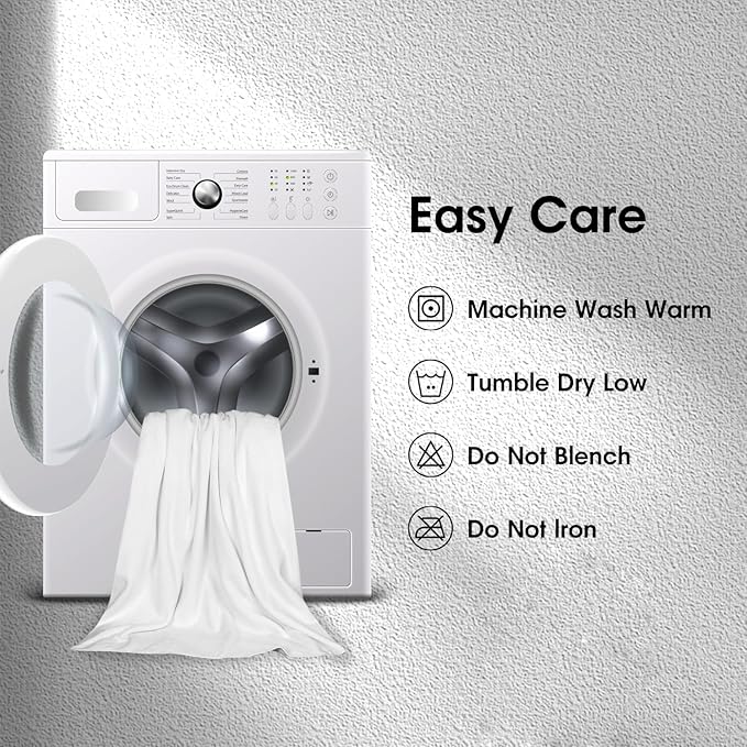 JML Microfiber Towels, Bath Towel Set - Extra Large, Soft, Absorbent, Fast Drying for Adult, Hair, Swimming, Fitness, Sport, Yoga, 4 Pack, 27" x 55", White