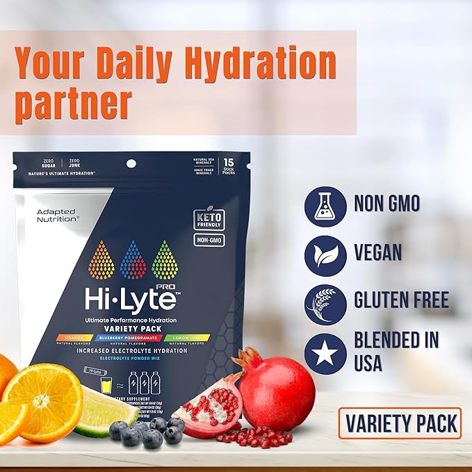 Hi-Lyte Pro Hydration Packets - 15 Individual Drink Packets | Variety Pack | Flavored Electrolyte Powder | Sugar-Free, Zero Carb, Zero Calorie