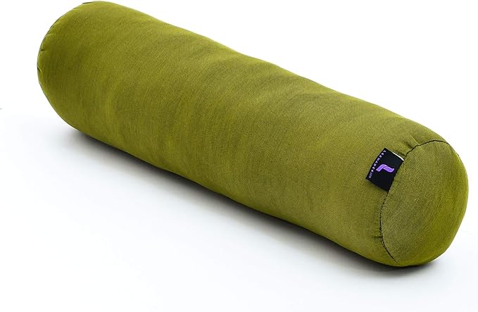 Leewadee Small Yoga Bolster – Shape-Retaining Cervical Neck Roll, Tube Pillow for Comfortable Reading, Kapok Filling, 22 x 6 x 6 inches