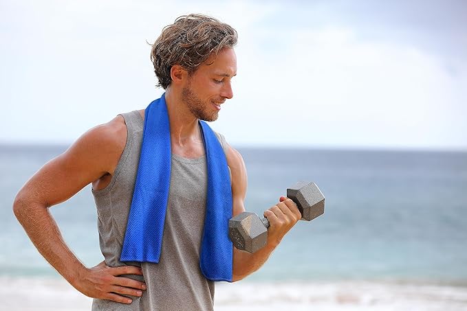 8 Packs Cooling Towel (40 x 12), Ice Towel, Microfiber, Soft Breathable Chilly Towel Stay Cool for Yoga, Workout, Sport, Gym, Camping, Fitness, Running, Workout & More Activities - Multicolor