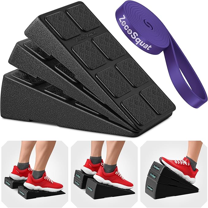 Squat Wedge - Squat Wedge Block 520 LBS Weight Capacity - Slant Board for Calf Stretching - Calf Stretcher Slant Board - yoga blocks