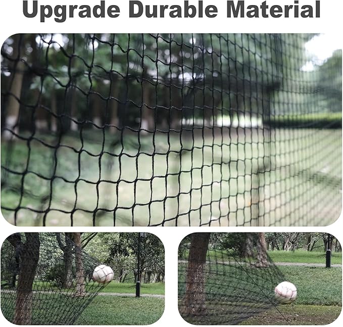 AIRHOP 22/30 FT Portable Baseball & Softball Batting Cage for Backyard Batting Practice, Durable Large Enclosed Batting Cage with Pitching Machine Hole and Removable Door