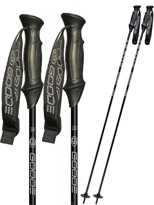GOODE G-Max Summit Ski Poles – Lightweight & Durable Carbon Composite Downhill Ski Poles for Men & Women – Ergonomic Grip & Shock Absorbing Design – Pair