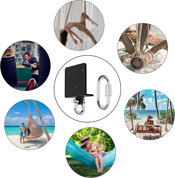 Heavy Bag Hanger for Heavy Bag Beam Mount 360° Rotation Boxing Bag Ceiling Mount I-Beam Punching Bag Hanger Beam Mount Hooks Fit Hanging Punching Bags and Swings (700 LB Capacity)