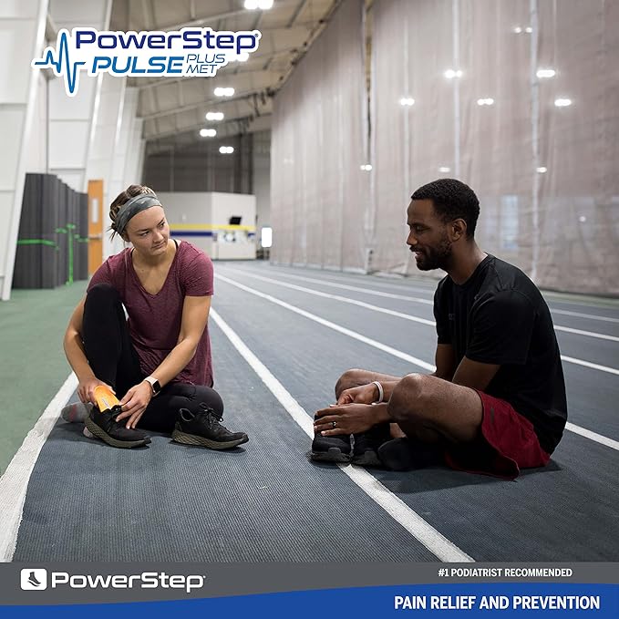 PowerStep Pulse Plus Met - Ball of Foot Pain Relief Shoe Insoles - Running Shoe Orthotics for Metatarsal Foot Pain, and Morton's Neuroma Relief - Made in The USA (M 6-6.5, F 8-8.5)