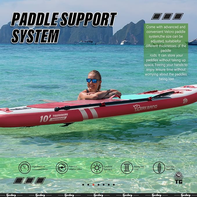 Inflatable Paddle Board with Premium SUP Board Accessories, Allround Paddle Boards for Adults/Kids,Stand Up Paddle Board Defender Collection
