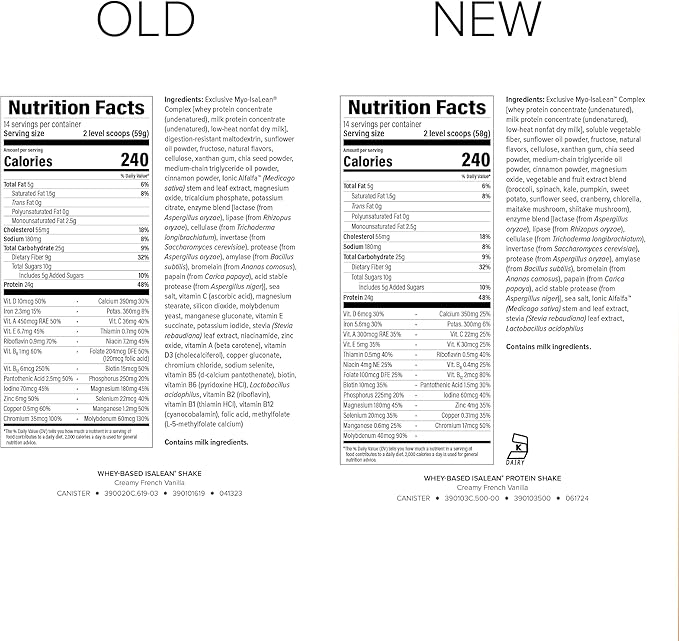 IsaLean Protein Shake - Complete Superfood Meal Replacement for Maintaining Healthy Weight and Lean Muscle Growth with 24 Vitamins and Minerals - 28.6 oz - 14 Meal Canister (Creamy French Vanilla)