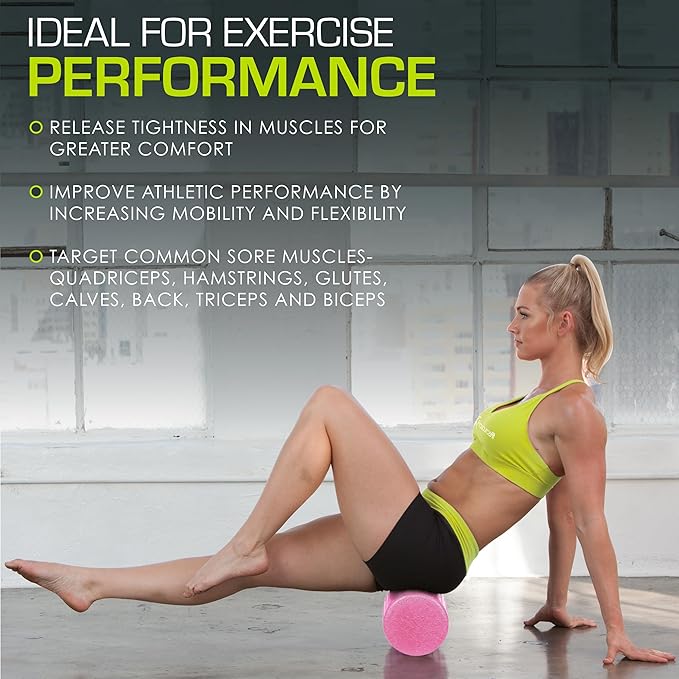 ProsourceFit High Density Foam Rollers 18 to 36 - inches Long, Firm Full Body Athletic Massage Tool for Back Stretching, Yoga, Pilates, Post Workout Muscle Recuperation