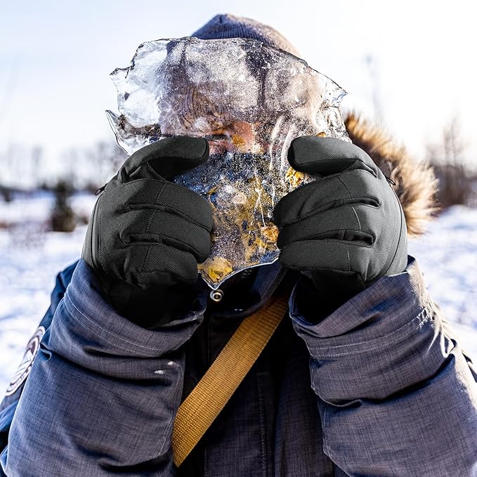 Achiou Ski Gloves,Winter Cold Weather Gloves for Men Women,Waterproof Touchscreen Snow Mittens