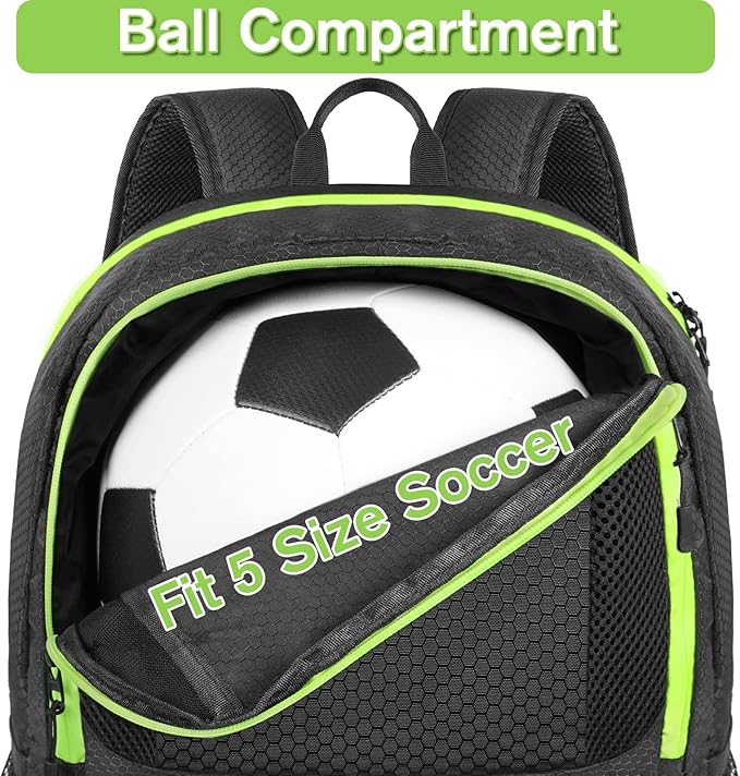 YOREPEK Soccer Backpack,Soccer Bag with Ball Holder, Water resistant Sport Equipment Bags Fit Basketball Volleyball Football
