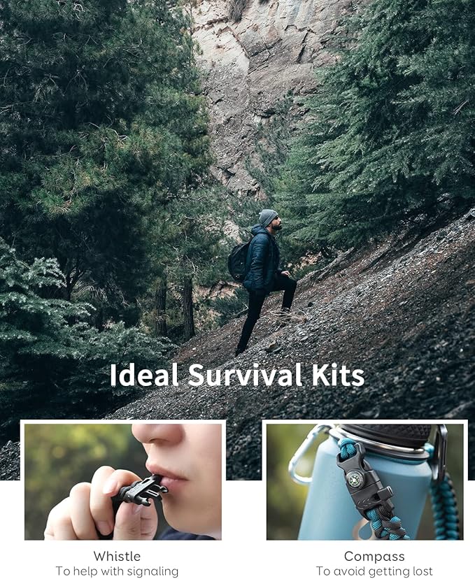 Trebo Water Bottle Insulated 40oz with Paracord Handle, Vacuum Double Wall Stainless Steel Water Jug, 48hr Cold Retention, Leakproof BPA-Free Flask With 3 Lids Fits in Car Cup Holder, Indigo/Black