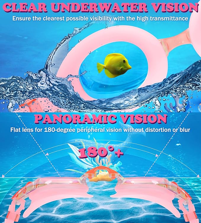 Aegend 2 Pack Kids Goggles, Swimming Goggles for Kids Age 4-16 Boys and Girls Youth, Anti-Fog Waterproof Anti-UV Pool Goggles