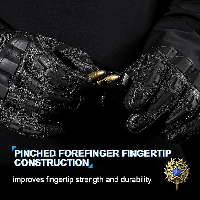 WTACTFUL Rubber Guard Tactical Gloves for Men Touchscreen Airsoft Motorcycle Hunting Outdoor