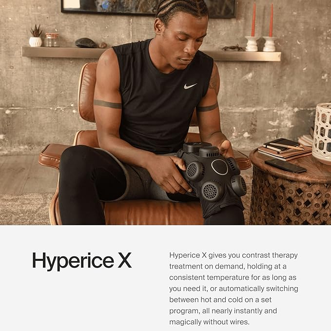 Hyperice X Knee Device - Advanced Heat and Cold Contrast Therapy - Pain and Inflammation Relief - Provides Increased Range of Motion - FSA/HSA Eligible