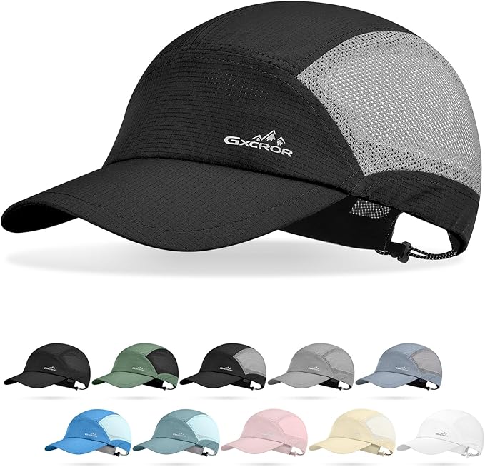GXCROR Performance Baseball Cap for Men & Women - UPF 50+ Running Hat, Lightweight Quick-Dry Sports Hat for Golf, Hiking, Gym