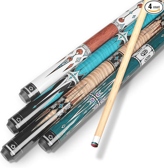 HomeSeason Pool Cue Stick 57" Billiard Cue Sticks Professional Low Deflection Pool Sticks