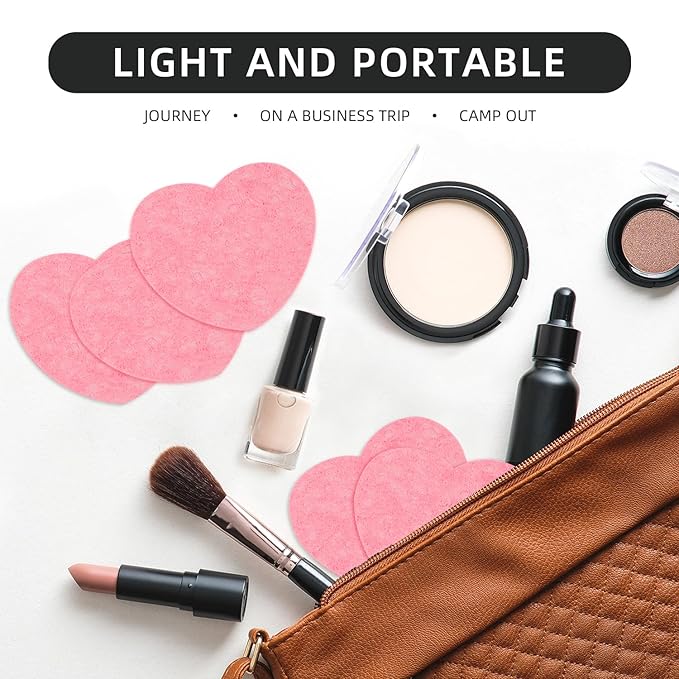 50-Count Heart Shape Compressed Facial Sponges, 100% Natural Cosmetic Spa Sponges for Facial Cleansing for Daily Facial Cleansing, Exfoliating Mask, Makeup Remover. Ideal for Home and Travel.