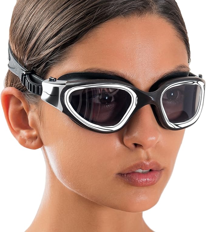 AqtivAqua Swimming Goggles, DX Wide View Swim Goggles for Adult Men Women, Anti Fog No Leaking