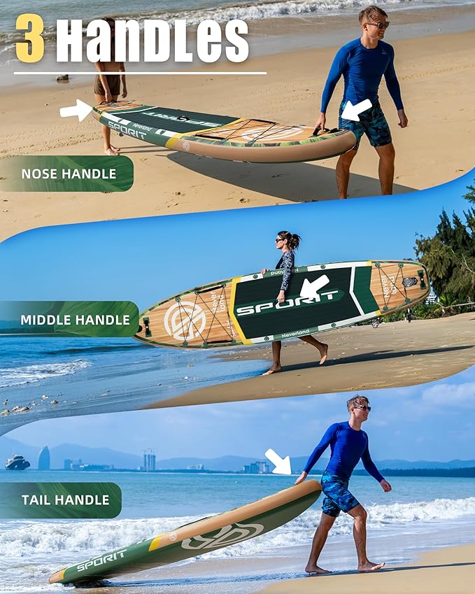 11'6×35" Super Wide Inflatable Stand Up Paddle Board, Ultra Stable SUP Board for Adults, 450lb Capacity with Shoulder Strap, 100L Backpack, Removable US Fin, Floating Paddle, Safety Leash