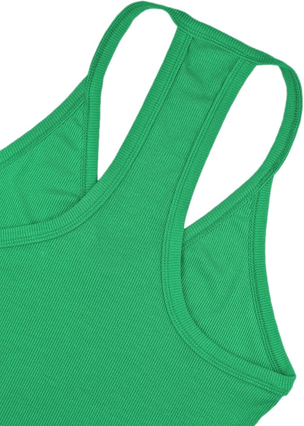 iGENJUN Workout Tops for Women Racerback Basic Tank Summer 2025 Camisole V Neck Slim Fit Ribbed Sleeveless