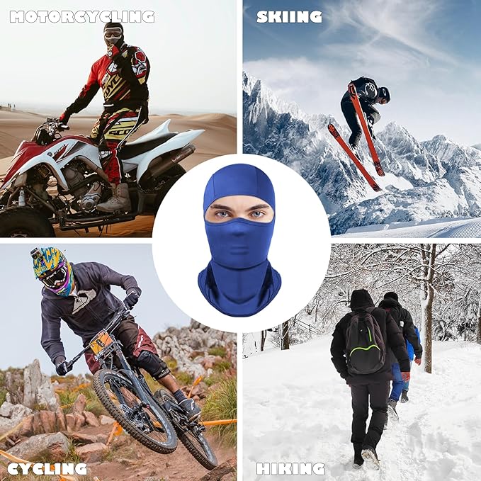 Achiou Balaclava Face Mask, Ski Mask for Men Women Football, Lightweight Sheisty, Ninja Shiesty Sun Hood UV Protector Cycling