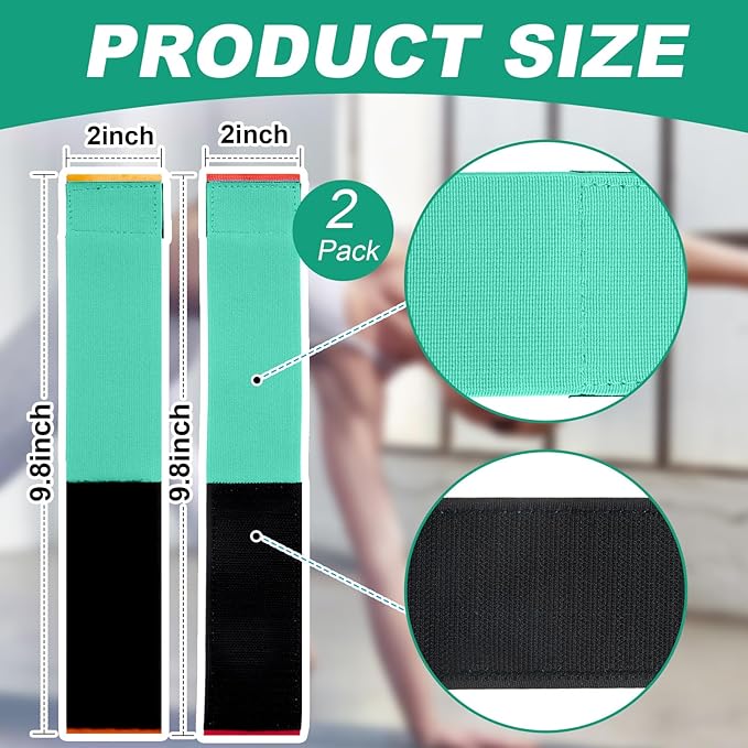 Shappy 2 Pairs Gymnastics Sticky Toes Tumbling Equipment, Cheer Coach Essentials, Back Handspring Helper for Stunt Coach, Athlete Adjustable Bands, Help Training Back Flip Tuck