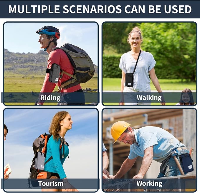 Cell Phone Purse Waist Pack Bag Travel Crossbody Bag Wristband Sport Armband Wallet with Removable Shoulder Strap (Pink)
