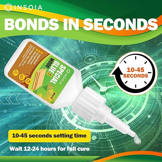 Wood Glue, 30g Clear Woodworking Adhesive for Furniture Repair and DIY Crafts ??Super Instant Glue, Fast-Drying, Waterproof, Heavy-Duty Bonding for Carpentry Projects