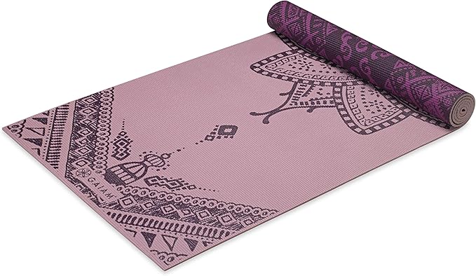 Gaiam Yoga Mat - Premium 6mm Print Reversible Extra Thick Non Slip Exercise & Fitness Mat for All Types of Yoga, Pilates & Floor Workouts (68" x 24" x 6mm Thick)